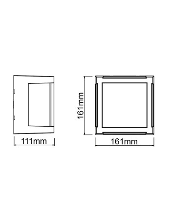 CREEK * APLIQUE EXTERIOR BLANCO LED IP65 - 15W - CCT